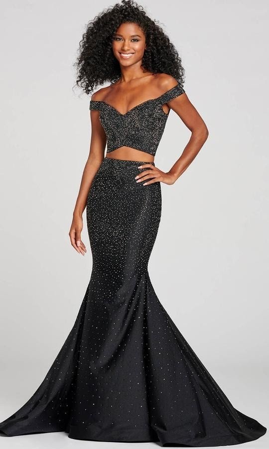 Fully Glittered Long Fitted Dresses