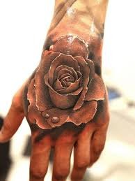 Rose Tattoo on the Hand