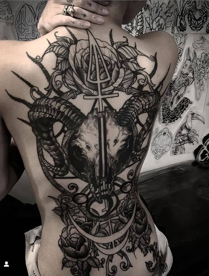Tattoo on the entire back
