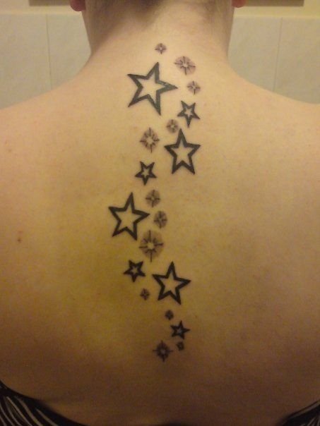 Back Tattoo with a Star