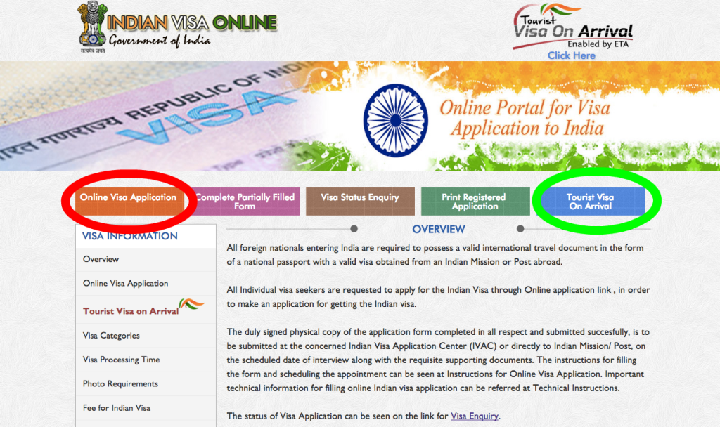 Indian Visa Application Process For Online Application