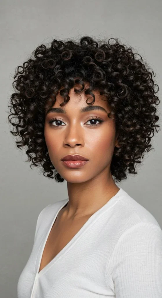 Chic Face-Framing Curly Hair