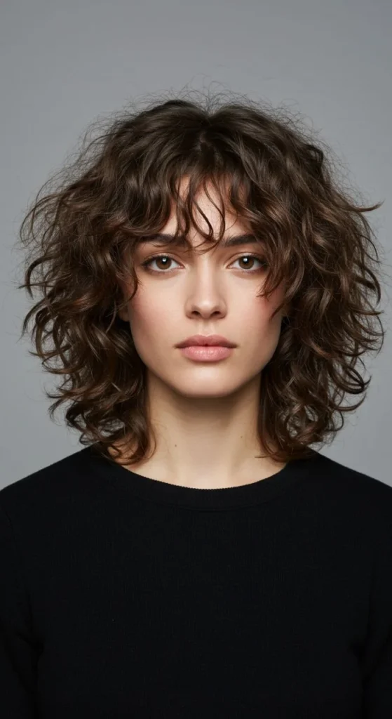 Chic Face-Framing Curly Hair