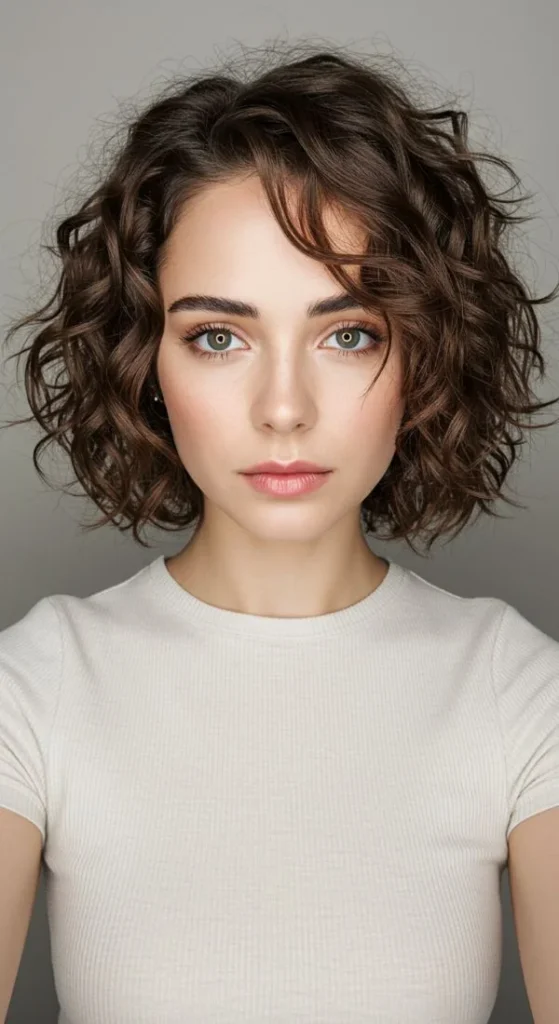 Chic Face-Framing Curly Hair